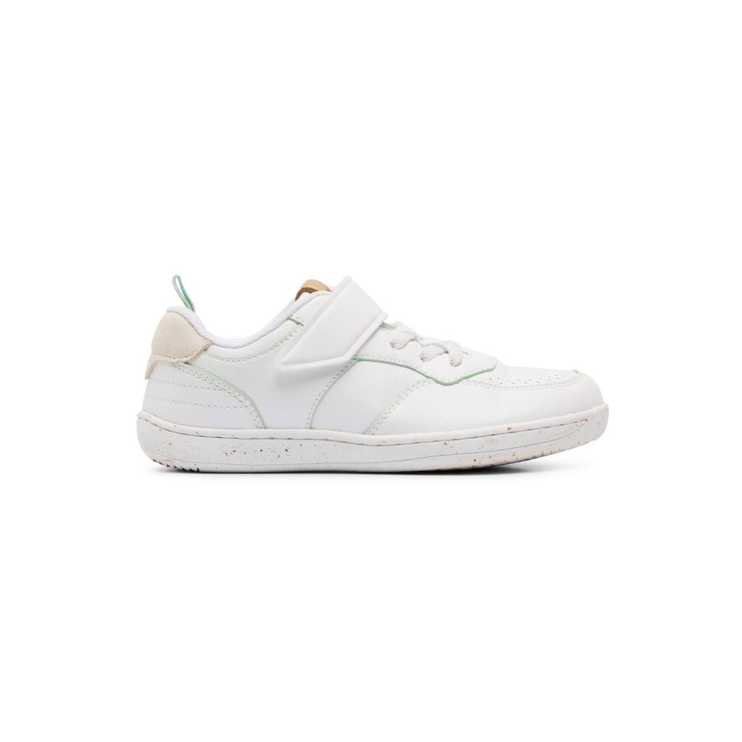 White Kids Barefoot Shoes - Velcro Kids Sneakers
